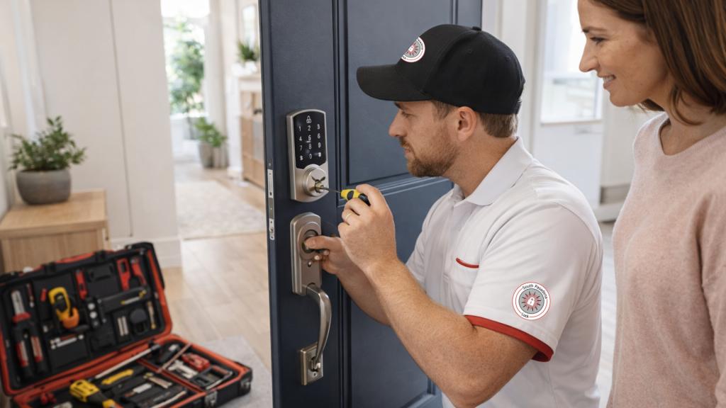 Airbnb host getting smart lock installed as part of keyless access control system